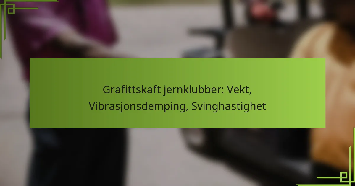 Grafittskaft jernklubber: Vekt, Vibrasjonsdemping, Svinghastighet