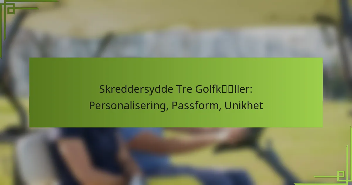 Skreddersydde Tre Golfkøller: Personalisering, Passform, Unikhet
